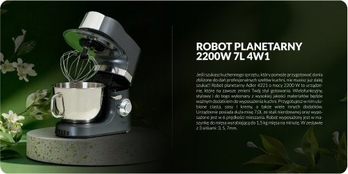 Planetārais virtuves kombains 2200W 7L