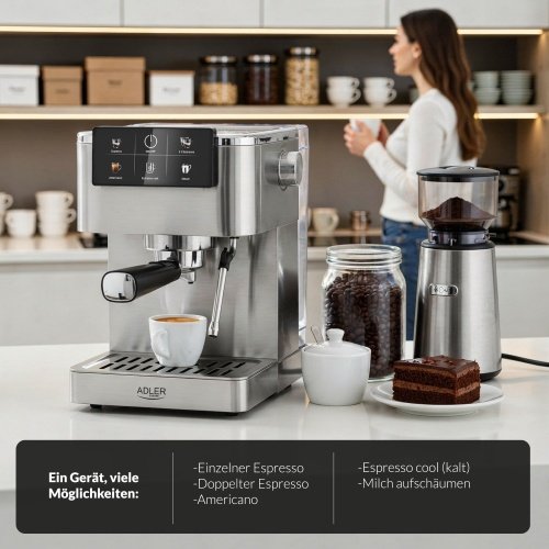 Espresso automāts 20-Bar | Thermoblock | PID | piena putotājs | 5-in-1 kafijas mašīna