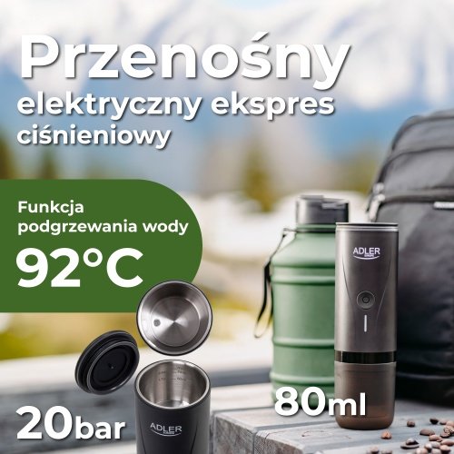 Portatīvs elektriskais spiediena kafijas automāts - USB - 20 bar