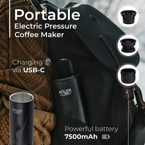 Portatīvs elektriskais spiediena kafijas automāts - USB - 20 bar