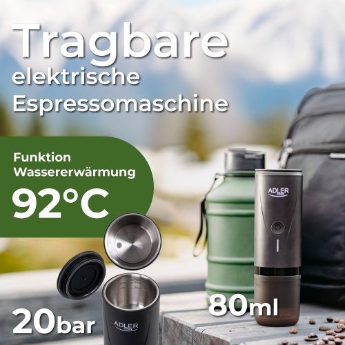 Portatīvs elektriskais spiediena kafijas automāts - USB - 20 bar