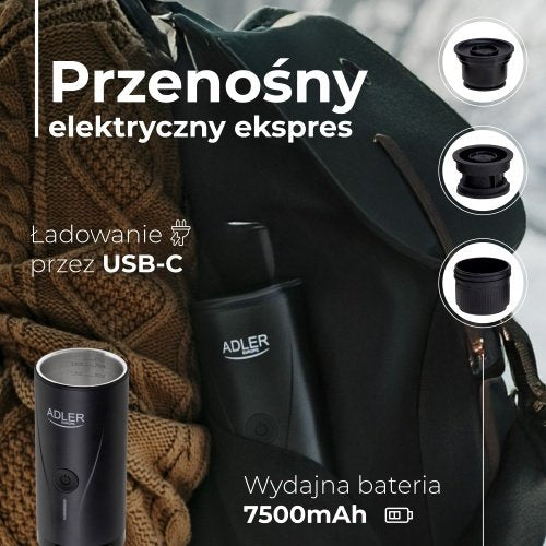 Portatīvs elektriskais spiediena kafijas automāts - USB - 20 bar