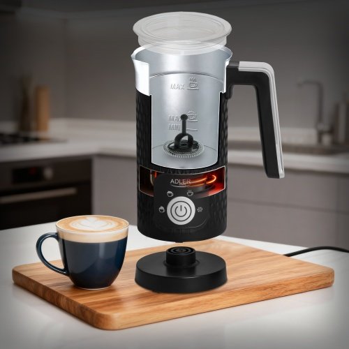 Piena putotājs melns - putotājs un sildītājs (latte un kapučino)