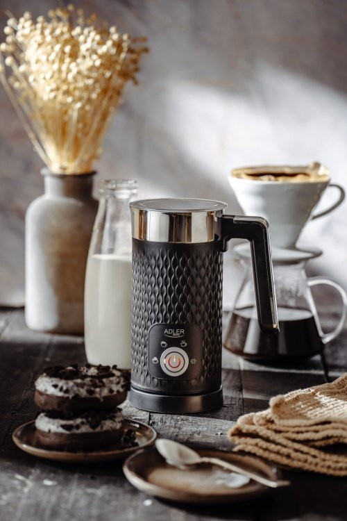 Piena putotājs melns - putotājs un sildītājs (latte un kapučino)
