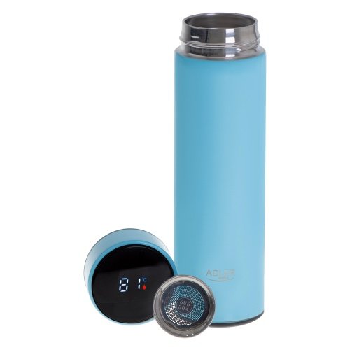 Termoskrūvkanna ar LED apgaismojumu, 473 ml, zila