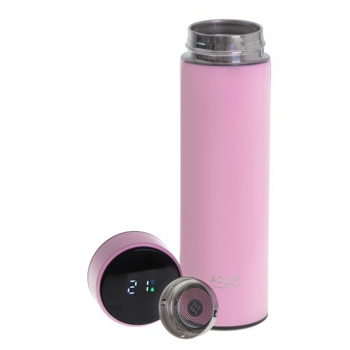 Termoskanna ar LED apgaismojumu, 473 ml, rozā