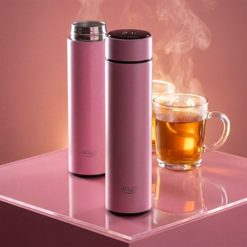 Termoskanna ar LED apgaismojumu, 473 ml, rozā