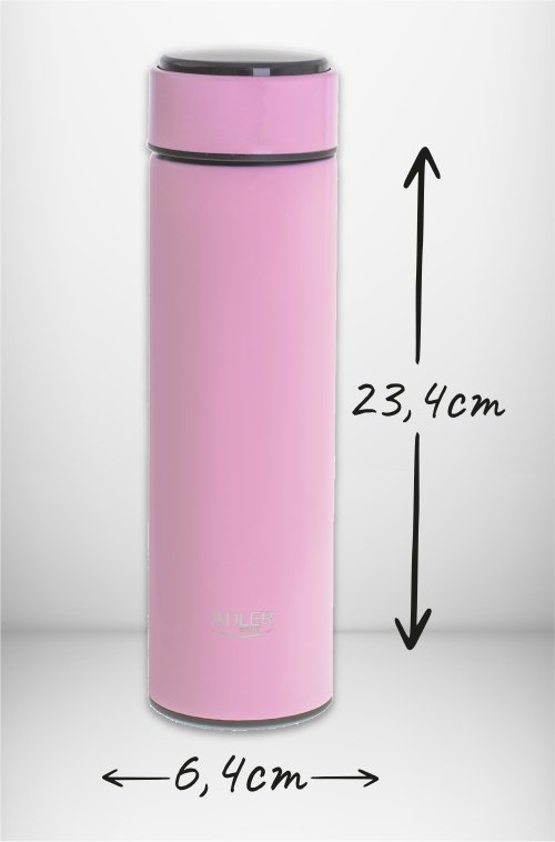 Termoskanna ar LED apgaismojumu, 473 ml, rozā