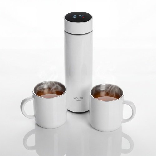 Termoskanna ar LED apgaismojumu, 473 ml, balta