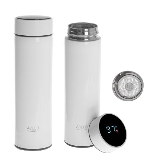 Termoskanna ar LED apgaismojumu, 473 ml, balta