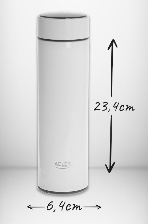 Termoskanna ar LED apgaismojumu, 473 ml, balta