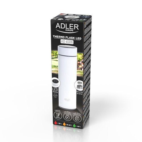 Termoskanna ar LED apgaismojumu, 473 ml, balta