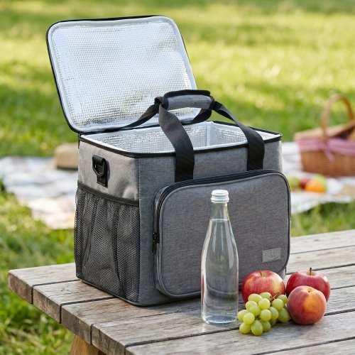 Termosoma 20 l, 5 mm bieza putu izolācija, ārējās kabatas, aizdare ar rāvējslēdzēju
