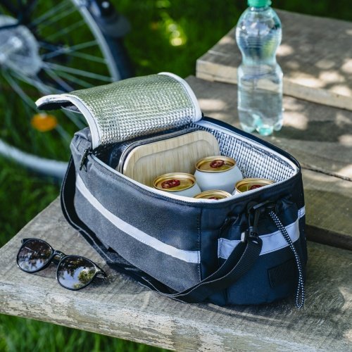 Velosipēda termomaiss 9 l, 3 mm bieza putu izolācija, atstarojoša lente, ārējā kabata,