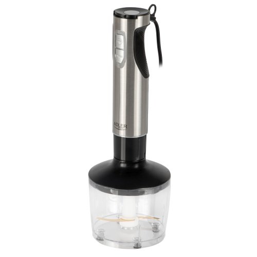 Daudzfunkcionāls rokas blenderu komplekts, 21 ātruma režīms ar „Turbo” funkciju, 1500 ml virtuves kombains, 860 ml smalcinātājs, kubiņu griešanas uzgalis, putotājs, mīklas mīcīšanas uzgaļi, biezeņa pagatavošanas uzgalis, 600 ml krūze