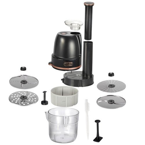 Elektriskā rīve „4-in-1“, 200 W, kartupeļiem, cukiniem, dārzeņiem, augļiem un riekstiem, 4 uzgaļi, 900 ml trauks
