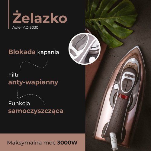 Adler gludeklis keramikas soleplate 3000 W