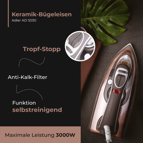 Adler gludeklis keramikas soleplate 3000 W
