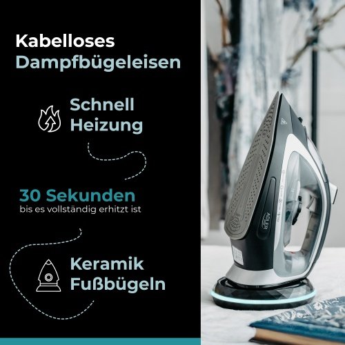 Bezvadu tvaika gludeklis