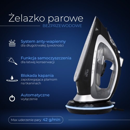 Bezvadu tvaika gludeklis