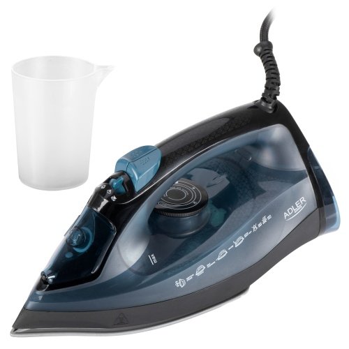 Tvaika gludeklis 2200 W, keramiskais gludināmais, tvaika impulsa režīms 110 g/min, nepārtraukta tvaika padeve 40 g/min, vertikālā gludināšana ar tvaiku, automātiskā izslēgšanās, pretpilēšanas sistēma, pretkaļķošanās sistēma, 320 ml ūdens tvertne