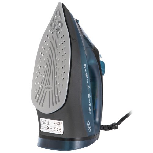 Tvaika gludeklis 2200 W, keramiskais gludināmais, tvaika impulsa režīms 110 g/min, nepārtraukta tvaika padeve 40 g/min, vertikālā gludināšana ar tvaiku, automātiskā izslēgšanās, pretpilēšanas sistēma, pretkaļķošanās sistēma, 320 ml ūdens tvertne