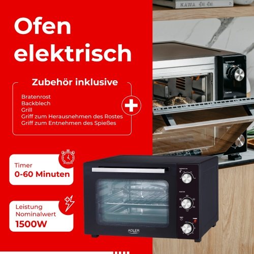 Elektriskais mini krāsns 35L