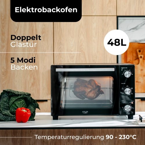 Elektriskais mini krāsns 48L