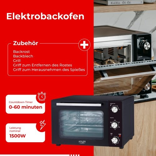Elektriskais mini krāsns 48L