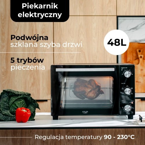 Elektriskais mini krāsns 48L