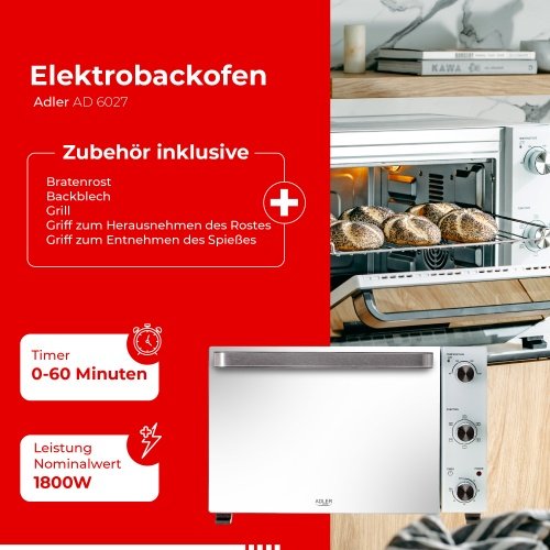 Elektriskais mini krāsns 48L
