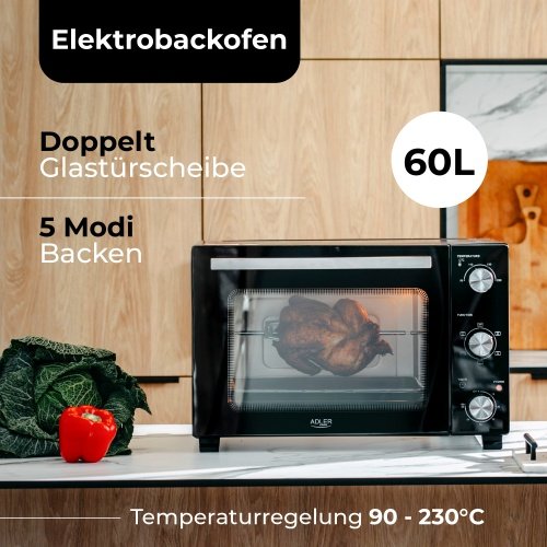Elektriskais mini krāsns 60L