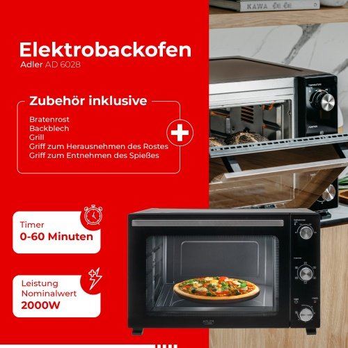 Elektriskais mini krāsns 60L