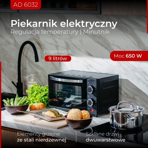 Elektriskā krāsns 9 l