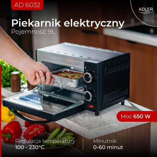 Elektriskā krāsns 9 l
