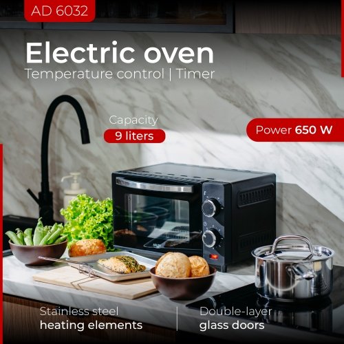 Elektriskā krāsns 9 l