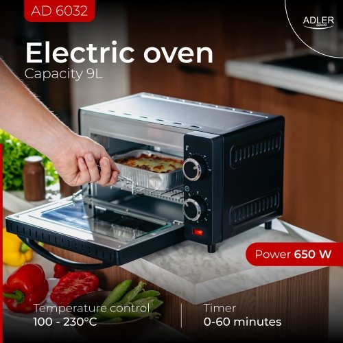 Elektriskā krāsns 9 l