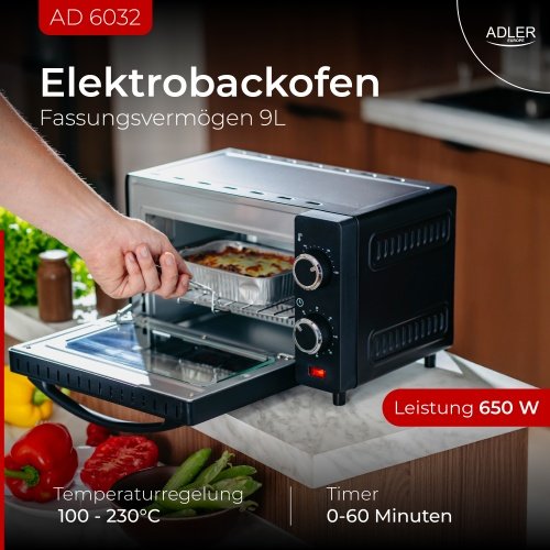 Elektriskā krāsns 9 l