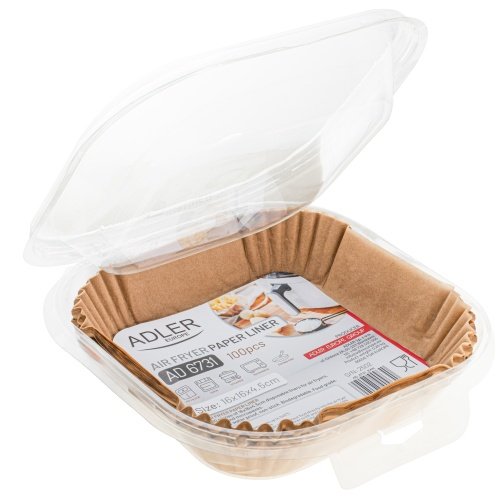Papīra ieliktņi priekš aerogrila | 100gab | 16 cm | līdz 240°C | biodegradējoši
