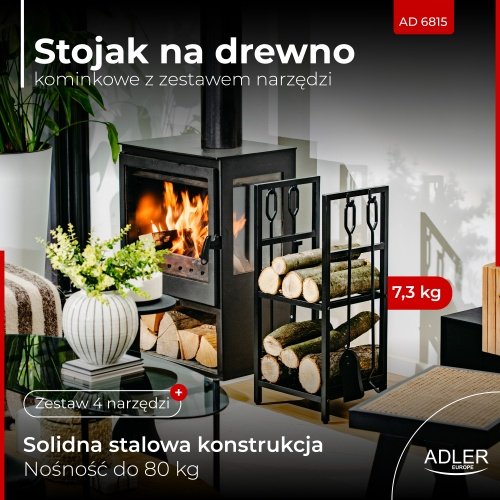 Adler statīvs malkai ar piederumiem