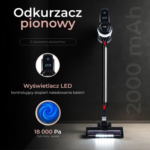 Adler putekļsūcējs bez maisa ar brushless motor tehnoloģija