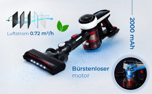 Adler putekļsūcējs bez maisa ar brushless motor tehnoloģija