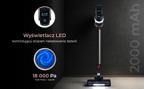 Adler putekļsūcējs bez maisa ar brushless motor tehnoloģija