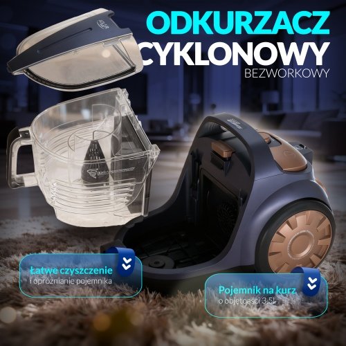 Ciklona putekļsūcējs 3,5 l | Jauda 3000 W | HEPA 13 filtrs