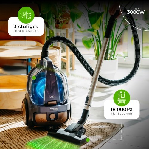 Ciklona putekļsūcējs 3,5 l | Jauda 3000 W | HEPA 13 filtrs
