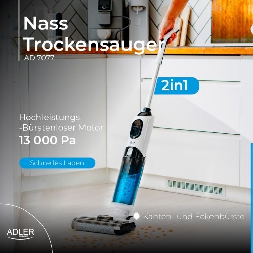 Bezvadu putekļsūcējs 2/1 | Sausā & Mitrā tīrīšana | LED displejs | HEPA filtrs | Pašattīrošās birstes