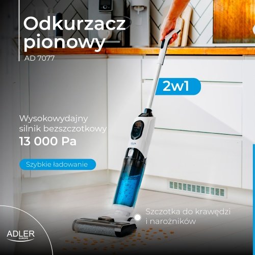 Bezvadu putekļsūcējs 2/1 | Sausā & Mitrā tīrīšana | LED displejs | HEPA filtrs | Pašattīrošās birstes