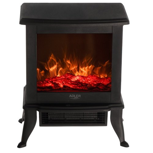 Elektriskais kamīns ar 2 siltuma līmeņiem: 1000W - 1800W, 3D liesmas efekts, ar termostatu