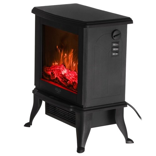 Elektriskais kamīns ar 2 siltuma līmeņiem: 1000W - 1800W, 3D liesmas efekts, ar termostatu