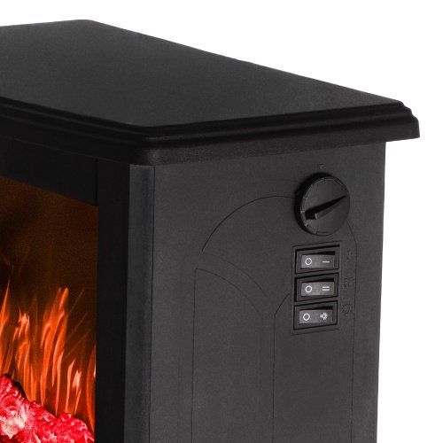 Elektriskais kamīns ar 2 siltuma līmeņiem: 1000W - 1800W, 3D liesmas efekts, ar termostatu